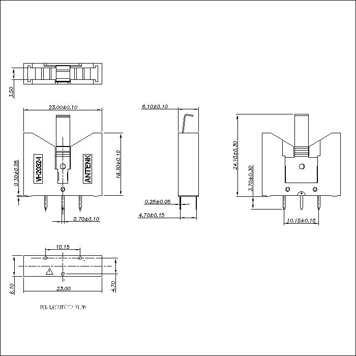 CR2032 Münzzellhalter vertikaler Dip 90 ° Typ 3Pins