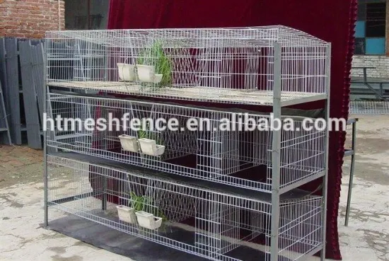 Haotian Factory New style high quality commercial rabbit cage/ Stainless steel rabbit cage/Metal Mother And Baby Rabbit Cage