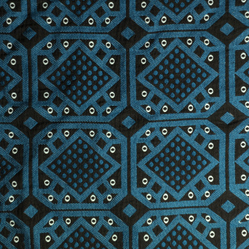57 polyester 43 rayon cationic dye geometric check pattern jacquard fabric