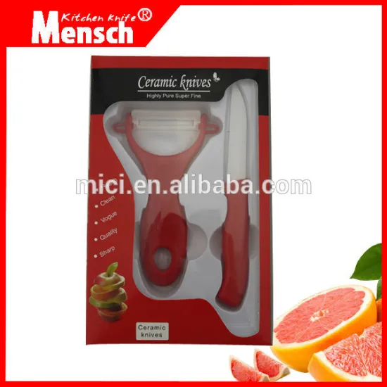 Popular Color Handle High Quality 2pcs Ceramic Knife Set