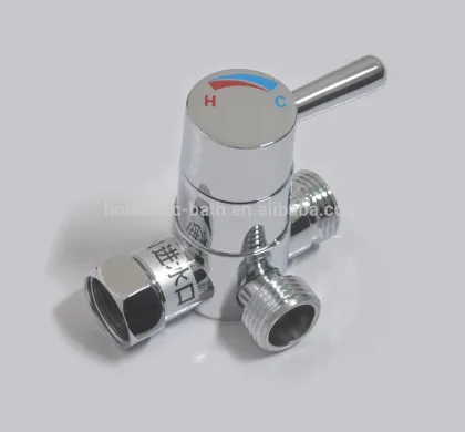 Cold and hot water mixing valve for bath and shower, 3 way inlet water valve for bidet sprayer
