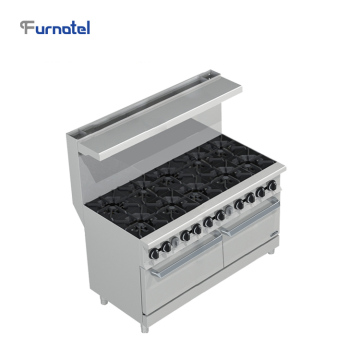 M Series Stainless Steel 10 Burner Gas Range With Oven