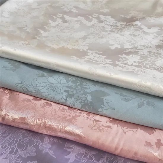 Floral Polyester Spandex Satin Jacquard Brocade Fabric for Dresses