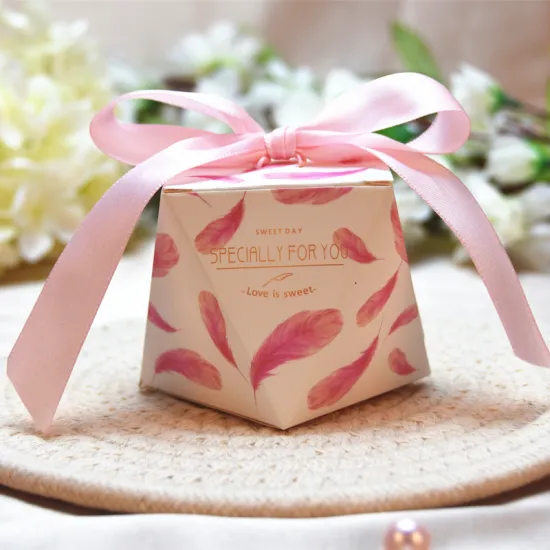 Small Delicacy Diamond Shape Wedding Candy Packaging Boxes
