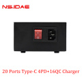 20 ports Type-C 4PD + 16QC Charger