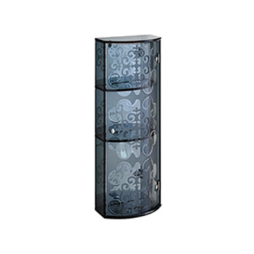 transparant flower design blue wine glass case