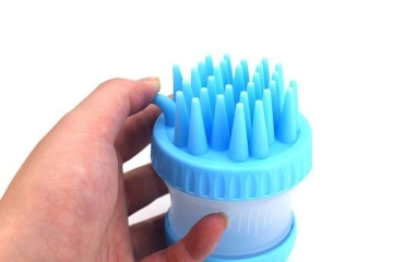 Dog Wash Shower Gentle Squeezable Soap Bubble Bathing Silicone Pet Hair Brush