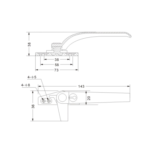 Aluminium Casement Window Handle