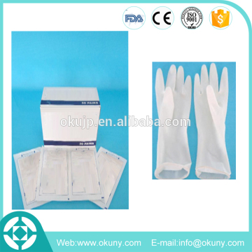 Sterile examination latex surgical disposable gloves