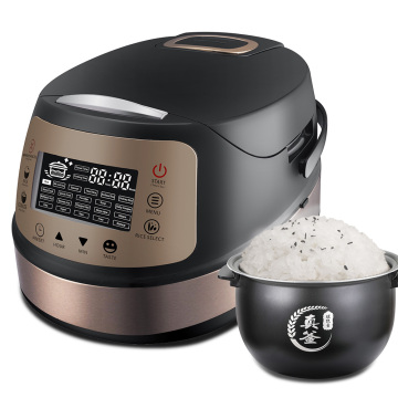 Electric Aluminum Rice Cooker with Multi-Helmet Function - 4L Capacity