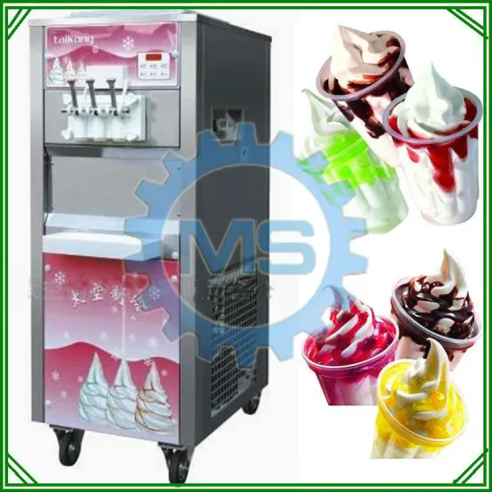 Mobile rainbow soft serve ice cream machine for sale
