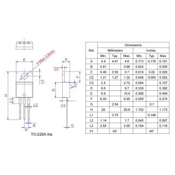 Hot selling 12A BT151X-500R T0-220F SCR