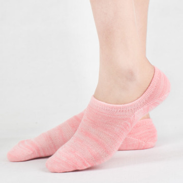 Chaussettes de coton pures invisibles peu profondes