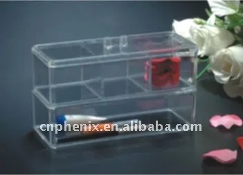 crystal clear plastic makeup organizer