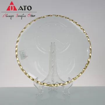 Round plate Gold Rim Parties Dessert Table plate