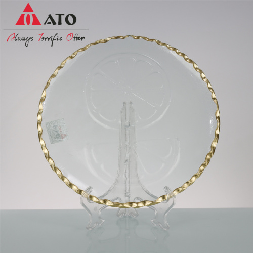 Round plate Gold Rim Parties Dessert Table plate