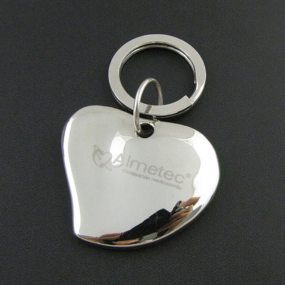 Promotional Metal Heart-shaped nyckelringar