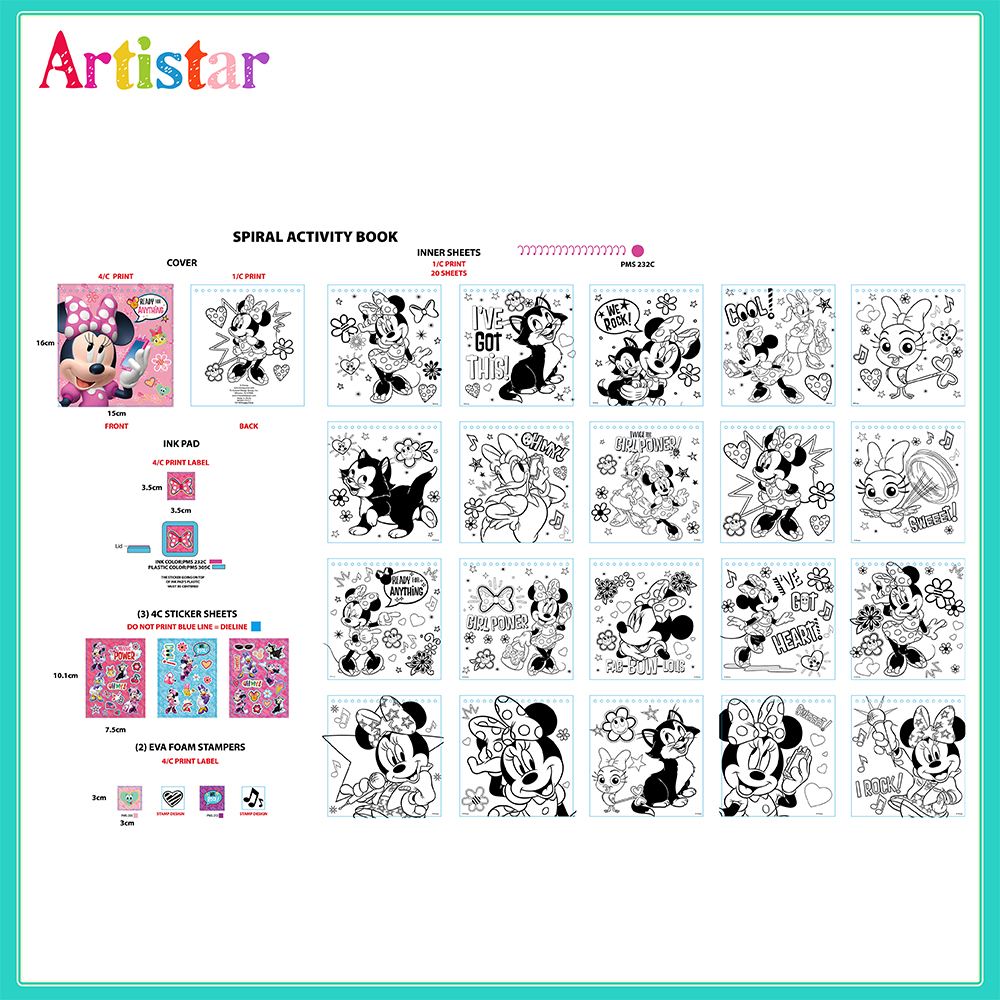 Disney Minnie Mouse Carry Paint Set 02