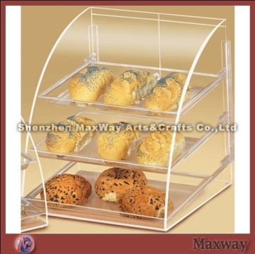 Desk Top 3 Layered Transparent Acrylic Food/Cookie Case/Cabinet