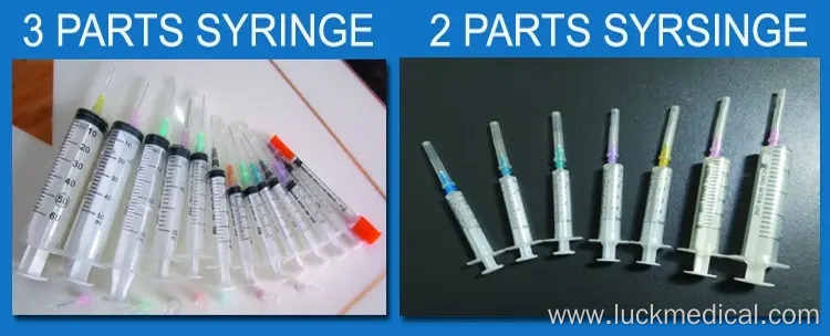 Disposable 3-Parts Syringe with Needle