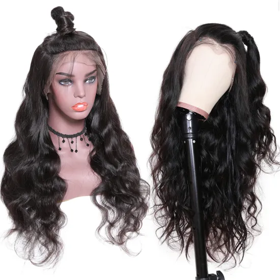 13*4 Body Wave Glueless Swiss Lace Frontal Wigs Raw Indian Human Hair Lace Wigs Virgin Cuticle Aligned Body Wave Lace Front Wig