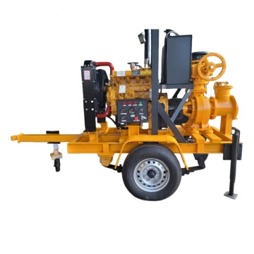 HW Wholesale High Quality Horizontal Large Capacity Diesel Engine Trolley Centrifugal Mixed Flow Flood Water Pump