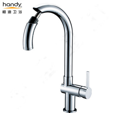 Pull Down Kitchen Faucet with Swiveling Spout