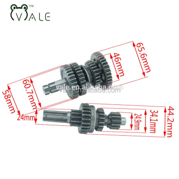 ZB-102 3+1 Reverse Gears Gear Box Main Counter Shaft for 50cc-110cc Motorcycles - Steel Material