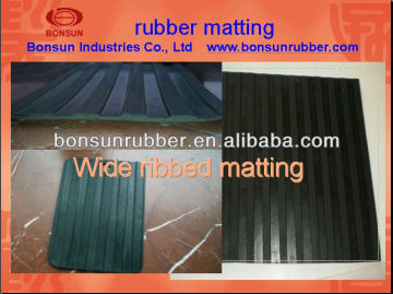 3mm to 6mm thickness BONSUN flooring ribbed rubber mat