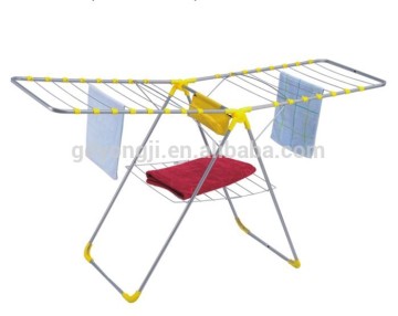 DC-109Y 28M Iron balcony clothes drying rack with silver & black color cloth airer