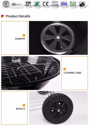 Easily Assembled Trolley Char Broil Apple Shaped Barbecue Round Grill Bbq Charcoal Kettle Shaped Grill