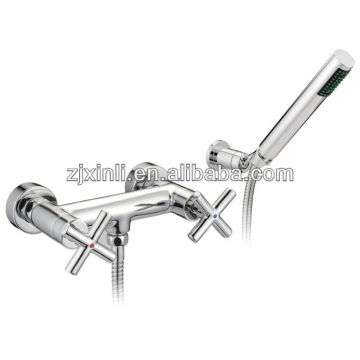 Hochwertiger Dual -Griff -Messing -Duschhahn, Politur und Chrom Finish