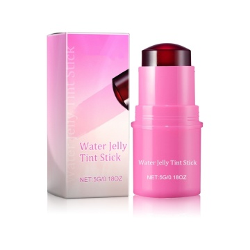 Cruelty-Free Vegan Berry Lip & Cheek Stain - Natural High Pigment Tint Stick with Water Jelly Formula