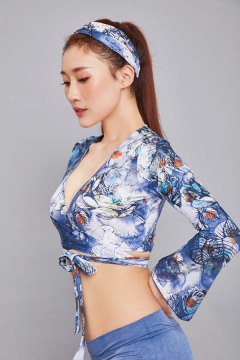 Women's printed yoga sports workout hairband