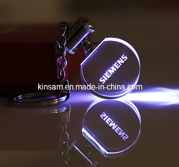 Promotion Key Chain Car Keychain LED Light 3D Laser Engraving Customize Logo