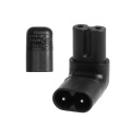 C7 To C8 Male Right Angled Adapter Converter