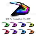 Lanternas traseiras de rgb hcmotionz para Honda Civic 2016-2021