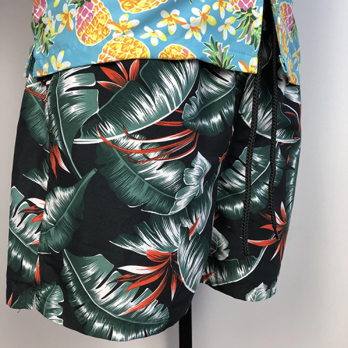 Beachfront floral print beach shorts