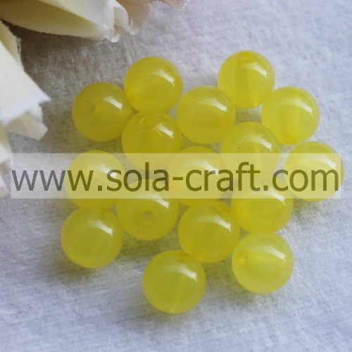 Colorful Transparent Acrylic Plastic Round Jelly Beads