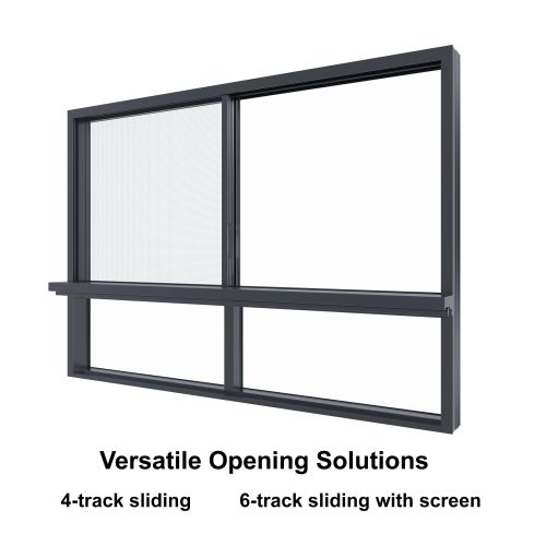 Ventanas de aluminio con doble sellado para mayor impermeabilización