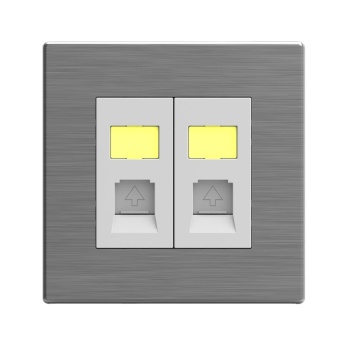 Soket elektrik Soket dinding 2Gang RJ11 TEL Soket