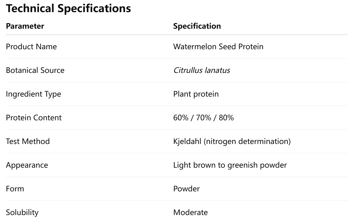 Food Grade Watermelon Seed Protein