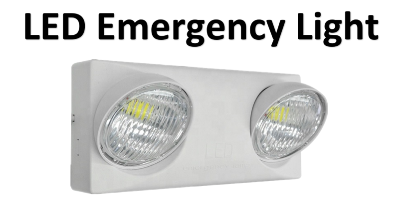 Luce di emergenza a LED a due teste da 120 minuti