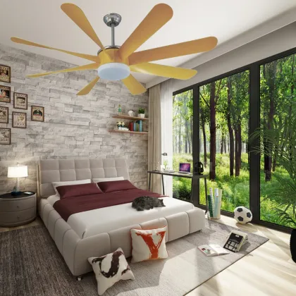 Modern 60 Inch Remote Control Big Ass Ceiling Fan with DC Motor and Big Air Flow