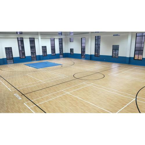 FIBA -zugelassene Indoor -PVC -Basketball Sport Floors Holzkorn