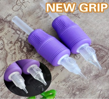 Hummingbird Grips 25mm 1" Purple Grip with Clear Tubes