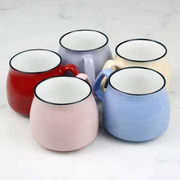 420ML Multi-Color Modern Ceramic Mug with Handle for Office & Home