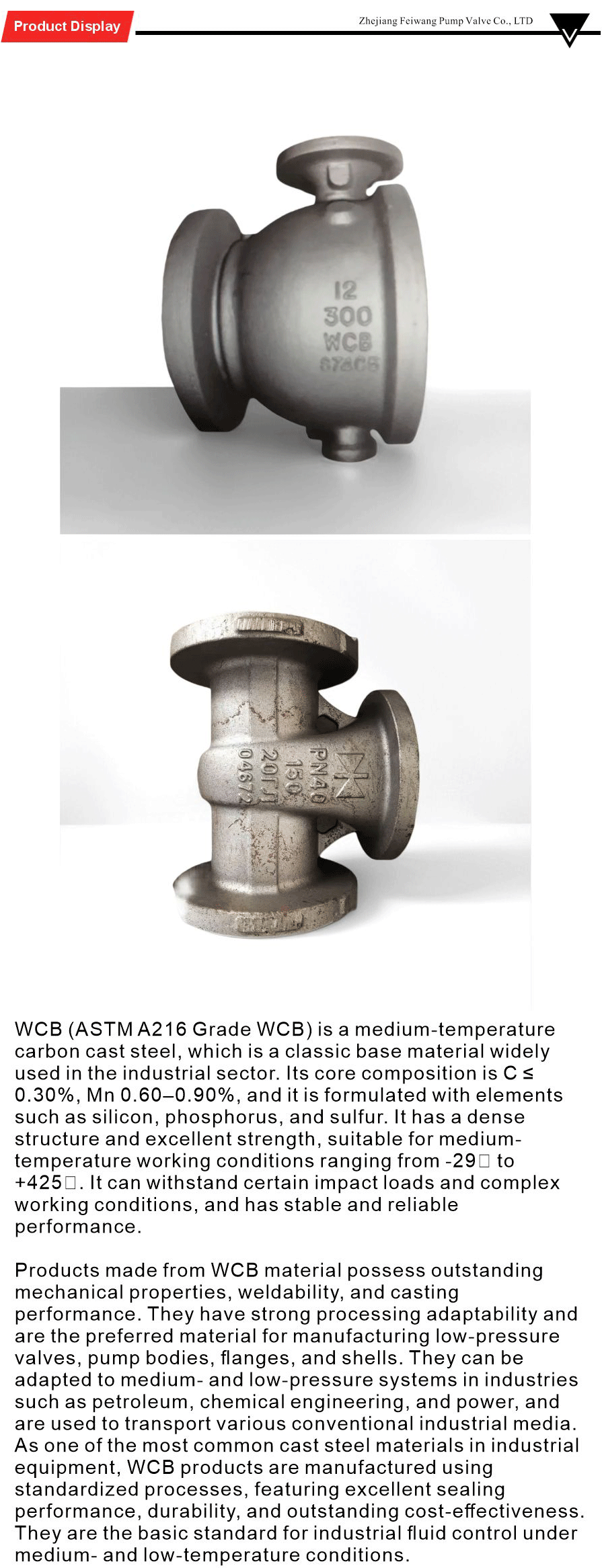 Customized valve castings low temp