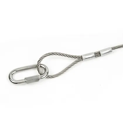 PE coated wire rope assembly stainless steel