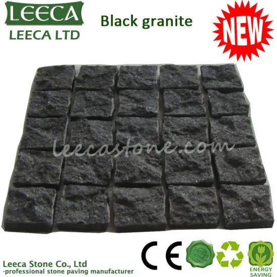 Black walkway mesh paving stone
